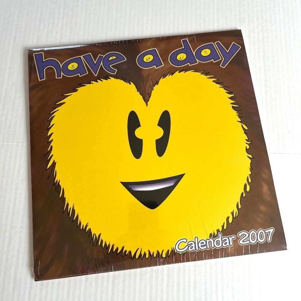 Have a Day Retro 2007 Smiley Faces Collection Wall Art 12 Month Calendar Sealed.